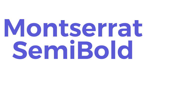 Montserrat SemiBold Font