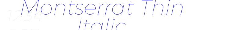 Montserrat Thin Italic-font
