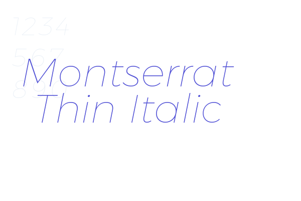 Montserrat Thin Italic