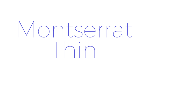 Montserrat Thin Font Download