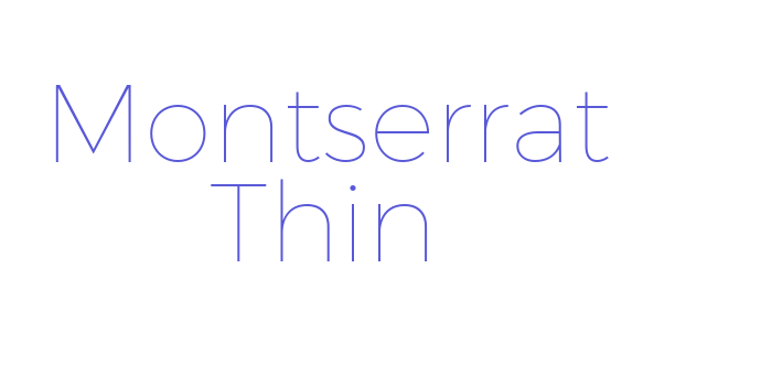 Montserrat Thin Font