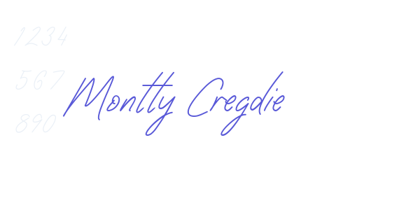 Montty Cregdie font free