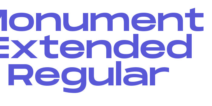 Monument Extended Regular Font