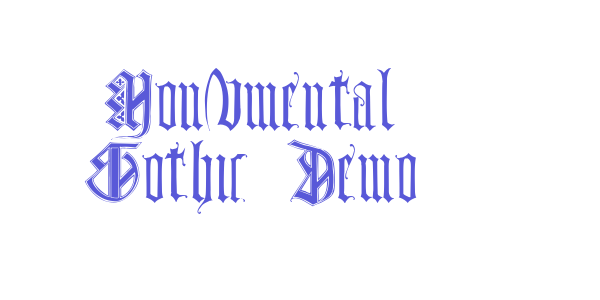 Monumental Gothic Demo font free