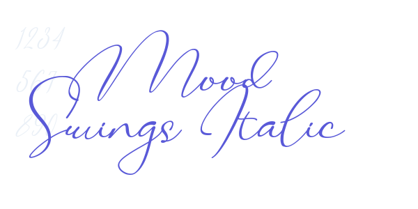 Mood Swings Italic font free