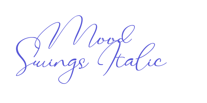 Mood Swings Italic Font Download