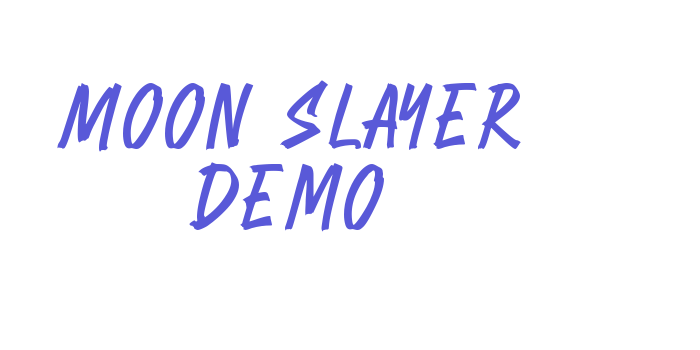 Moon Slayer Demo Font Download