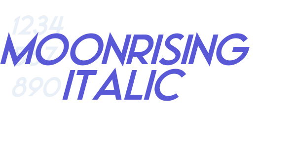 Moonrising Italic font