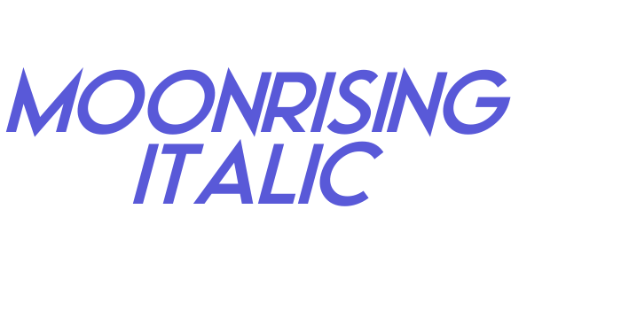 Moonrising Italic Font Download