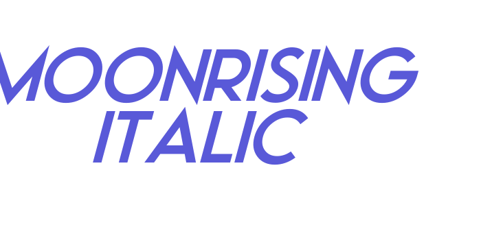 Moonrising Italic Font