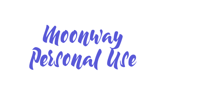 Moonway Personal Use Font Download