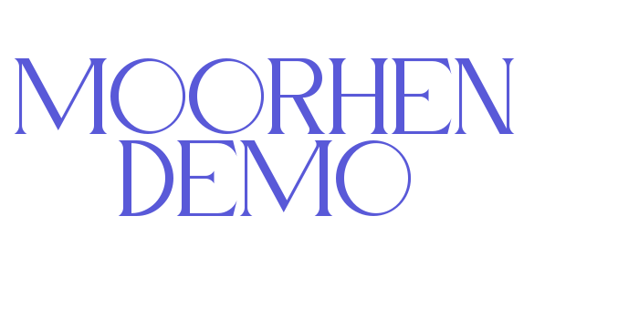 Moorhen Demo Font