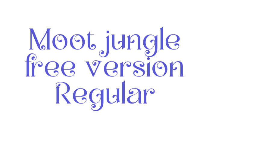 Moot jungle free version Regular Font Download