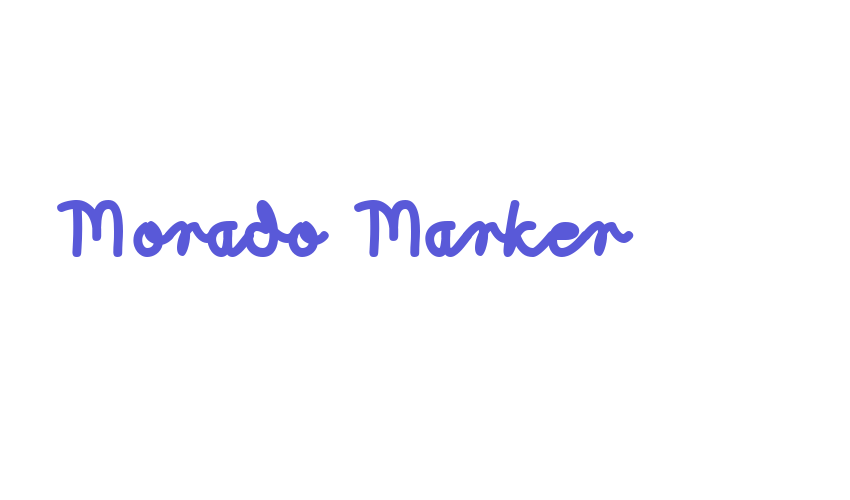 Morado Marker Font