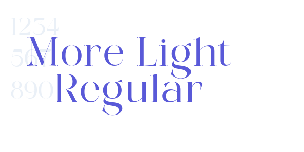 More Light Regular font free