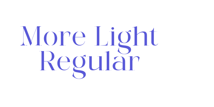 More Light Regular Font Download