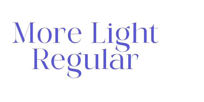 More Light Regular Font