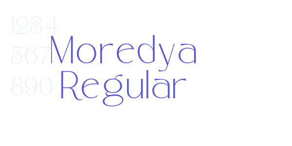 Moredya Regular font free