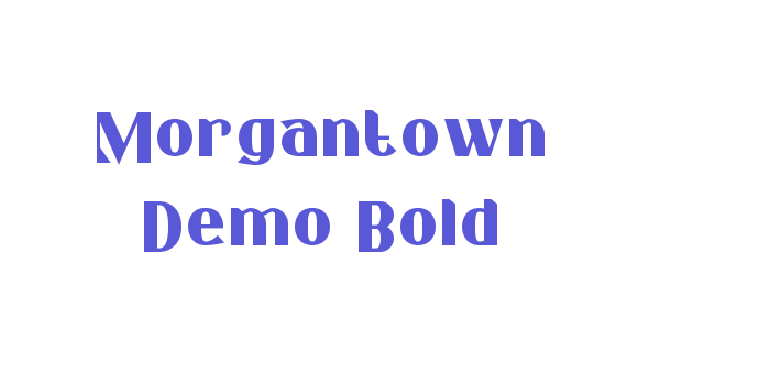 Morgantown Demo Bold Font Download