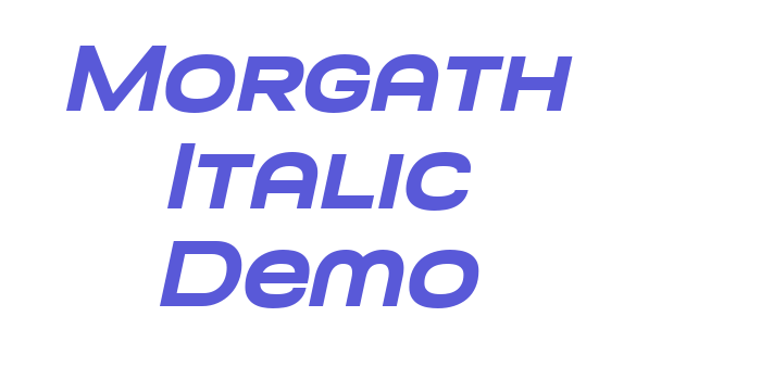 Morgath Italic Demo Font