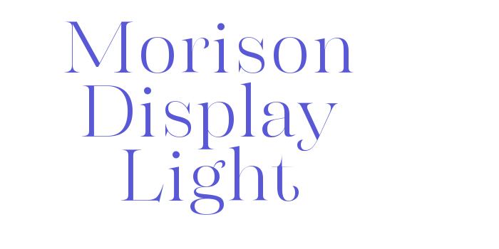 Morison Display Light Font