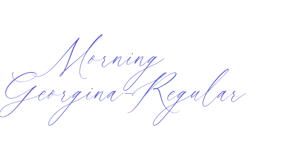 Morning Georgina-Regular font free