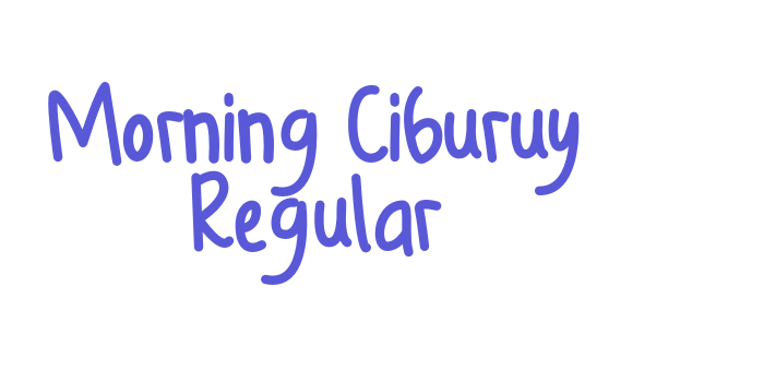 Morning Ciburuy Regular Font Download