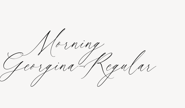 Morning Georgina-Regular Font