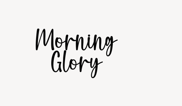 Morning Glory Font