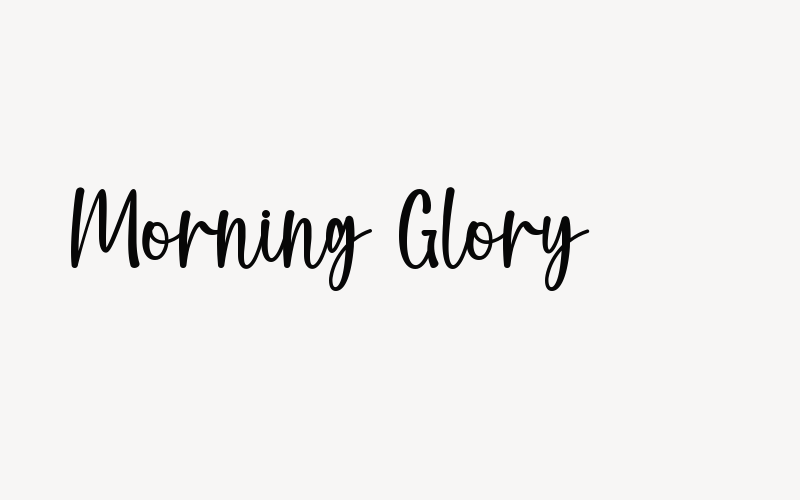 Morning Glory Font