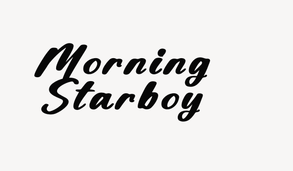 Morning Starboy Font