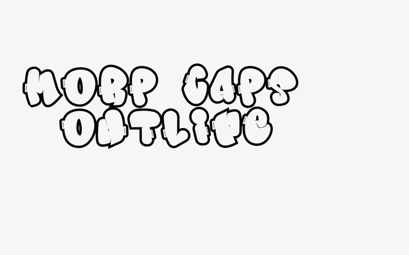 Morp Caps Outline Font