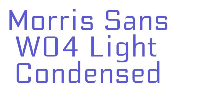 Morris Sans W04 Light Condensed Font