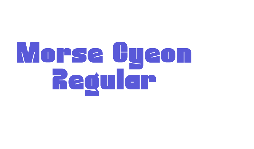 Morse Cyeon Regular Font