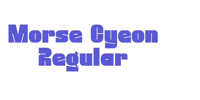 Morse Cyeon Regular Font Download