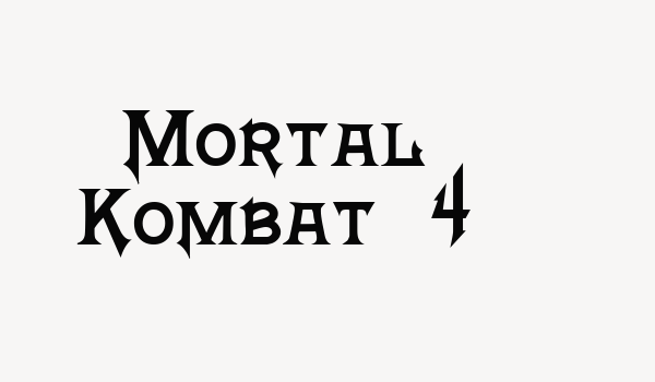 Mortal Kombat 4 Font