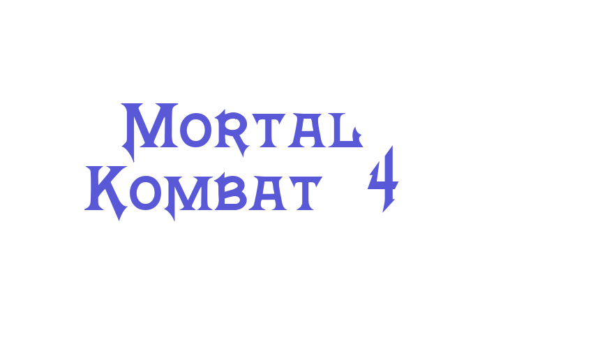 Mortal Kombat 4 Font Download