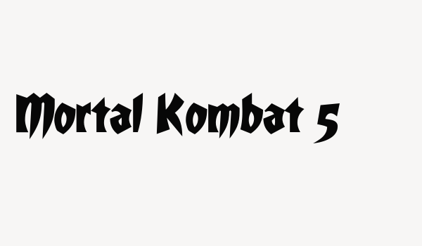 Mortal Kombat 5 Font