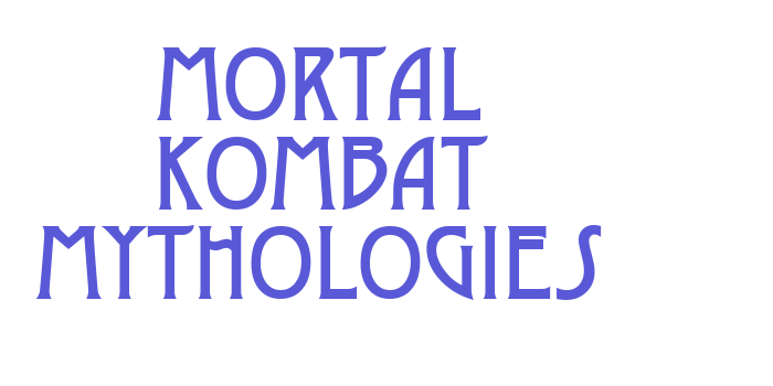 Mortal Kombat Mythologies Font Download