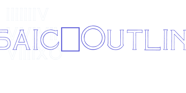 Mosaic_Outline font free