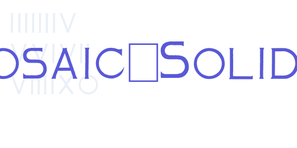 Mosaic_Solid font free