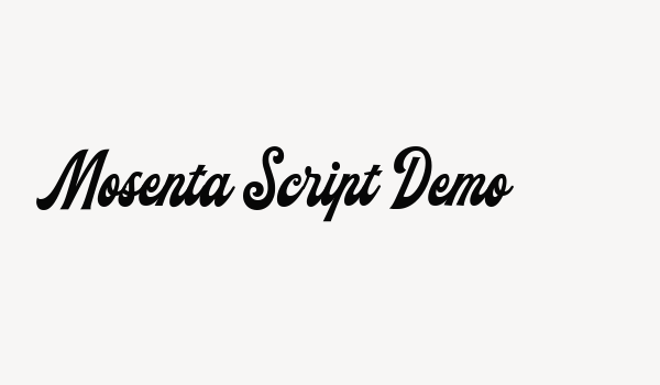 Mosenta Script Demo Font