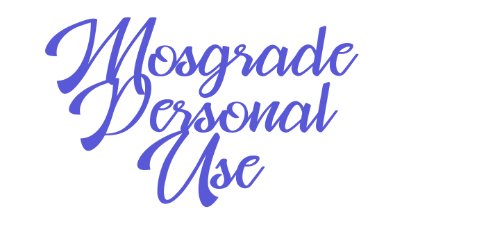 Mosgrade Personal Use Font Download