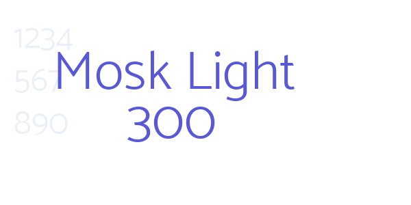 Mosk Light 300 font