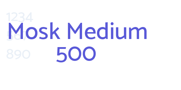 Mosk Medium 500 font free