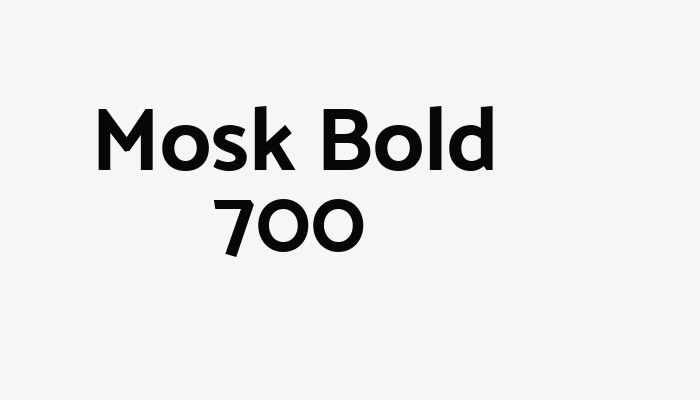 Mosk Bold 700 font download