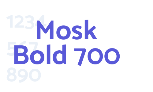 Mosk Bold 700 Font