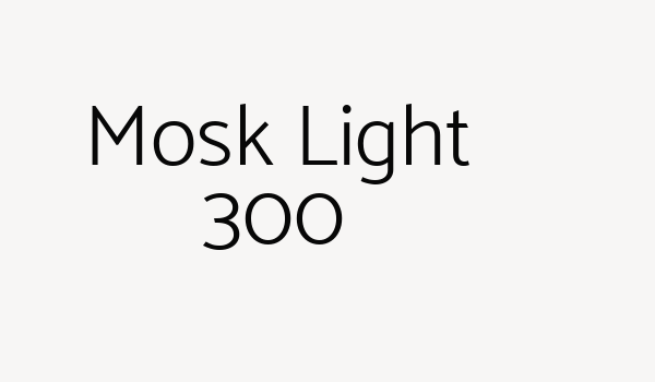 Mosk Light 300 Font