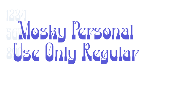 Mosky Personal Use Only Regular font free