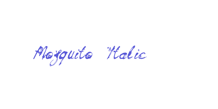 Mosquito Italic Font Download